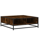 vidaXL Măsuță de cafea stejar fumuriu 80x80x30 cm lemn prelucrat/metal vidaXL Măsuță de cafea stejar fumuriu 80x80x30 cm lemn prelucrat/metal
