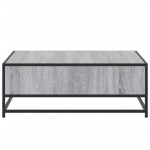 vidaXL Măsuță de cafea gri sonoma 80x80x30 cm lemn prelucrat și metal