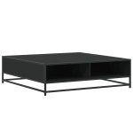vidaXL Măsuță de cafea, negru, 100x100x30 cm, lemn prelucrat și metal vidaXL Măsuță de cafea, negru, 100x100x30 cm, lemn prelucrat și metal