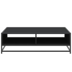 vidaXL Măsuță de cafea, negru, 100x100x30 cm, lemn prelucrat și metal vidaXL Măsuță de cafea, negru, 100x100x30 cm, lemn prelucrat și metal