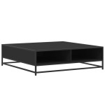 vidaXL Măsuță de cafea, negru, 100x100x30 cm, lemn prelucrat și metal vidaXL Măsuță de cafea, negru, 100x100x30 cm, lemn prelucrat și metal