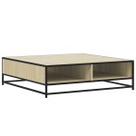 vidaXL Măsuță cafea stejar sonoma 100x100x30 cm lemn prelucrat/metal vidaXL Măsuță cafea stejar sonoma 100x100x30 cm lemn prelucrat/metal