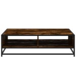 vidaXL Măsuță cafea stejar fumuriu 100x100x30 cm lemn prelucrat/metal vidaXL Măsuță cafea stejar fumuriu 100x100x30 cm lemn prelucrat/metal