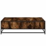vidaXL Măsuță cafea stejar fumuriu 100x100x30 cm lemn prelucrat/metal vidaXL Măsuță cafea stejar fumuriu 100x100x30 cm lemn prelucrat/metal