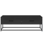 vidaXL Măsuță de cafea, negru, 100x50x35 cm, lemn prelucrat și metal vidaXL Măsuță de cafea, negru, 100x50x35 cm, lemn prelucrat și metal