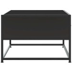 vidaXL Măsuță de cafea, negru, 100x50x35 cm, lemn prelucrat și metal vidaXL Măsuță de cafea, negru, 100x50x35 cm, lemn prelucrat și metal