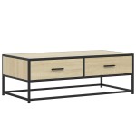 vidaXL Măsuță cafea stejar sonoma 100x50x35 cm lemn prelucrat și metal vidaXL Măsuță cafea stejar sonoma 100x50x35 cm lemn prelucrat și metal
