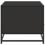 vidaXL Măsuță de cafea, negru, 100x50x45 cm, lemn prelucrat și metal vidaXL Măsuță de cafea, negru, 100x50x45 cm, lemn prelucrat și metal