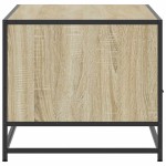 vidaXL Măsuță cafea stejar sonoma 100x50x45 cm lemn prelucrat și metal vidaXL Măsuță cafea stejar sonoma 100x50x45 cm lemn prelucrat și metal
