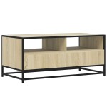 vidaXL Măsuță cafea stejar sonoma 100x50x45 cm lemn prelucrat și metal vidaXL Măsuță cafea stejar sonoma 100x50x45 cm lemn prelucrat și metal