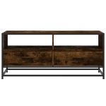 vidaXL Măsuță cafea, stejar fumuriu 100x50x45 cm lemn prelucrat/metal vidaXL Măsuță cafea, stejar fumuriu 100x50x45 cm lemn prelucrat/metal