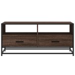 vidaXL Măsuță cafea, stejar maro, 100x50x45 cm, lemn prelucrat/metal vidaXL Măsuță cafea, stejar maro, 100x50x45 cm, lemn prelucrat/metal