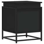vidaXL Cutie de depozitare cu capac negru 40x40x51,5 cm lemn prelucrat vidaXL Cutie de depozitare cu capac negru 40x40x51,5 cm lemn prelucrat