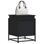 vidaXL Cutie de depozitare cu capac negru 40x40x51,5 cm lemn prelucrat vidaXL Cutie de depozitare cu capac negru 40x40x51,5 cm lemn prelucrat