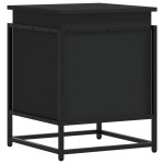 vidaXL Cutie de depozitare cu capac negru 40x40x51,5 cm lemn prelucrat vidaXL Cutie de depozitare cu capac negru 40x40x51,5 cm lemn prelucrat