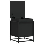 vidaXL Cutie de depozitare cu capac negru 40x40x51,5 cm lemn prelucrat vidaXL Cutie de depozitare cu capac negru 40x40x51,5 cm lemn prelucrat