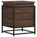 vidaXL Cutie depozitare stejar maro 40x40x51,5 cm lemn prelucrat vidaXL Cutie depozitare stejar maro 40x40x51,5 cm lemn prelucrat