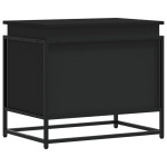 vidaXL Cutie de depozitare cu capac negru 60x40x51,5 cm lemn prelucrat vidaXL Cutie de depozitare cu capac negru 60x40x51,5 cm lemn prelucrat