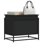vidaXL Cutie de depozitare cu capac negru 60x40x51,5 cm lemn prelucrat vidaXL Cutie de depozitare cu capac negru 60x40x51,5 cm lemn prelucrat