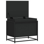 vidaXL Cutie de depozitare cu capac negru 60x40x51,5 cm lemn prelucrat vidaXL Cutie de depozitare cu capac negru 60x40x51,5 cm lemn prelucrat