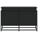 vidaXL Cutie de depozitare cu capac negru 80x40x51,5 cm lemn prelucrat vidaXL Cutie de depozitare cu capac negru 80x40x51,5 cm lemn prelucrat