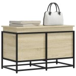 vidaXL Cutie depozitare stejar sonoma 80x40x51,5 cm lemn prelucrat vidaXL Cutie depozitare stejar sonoma 80x40x51,5 cm lemn prelucrat