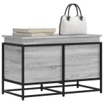 vidaXL Cutie depozitare gri sonoma 80x40x51,5 cm lemn prelucrat vidaXL Cutie depozitare gri sonoma 80x40x51,5 cm lemn prelucrat