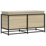 vidaXL Cutie depozitare stejar sonoma 100x40x51,5 cm lemn prelucrat vidaXL Cutie depozitare stejar sonoma 100x40x51,5 cm lemn prelucrat