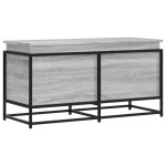 vidaXL Cutie depozitare gri sonoma 100x40x51,5 cm lemn prelucrat vidaXL Cutie depozitare gri sonoma 100x40x51,5 cm lemn prelucrat