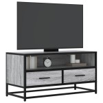 vidaXL Dulap TV, gri sonoma, 80x34,5x40 cm, lemn prelucrat și metal