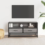 vidaXL Dulap TV, gri sonoma, 80x34,5x40 cm, lemn prelucrat și metal