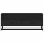 vidaXL Dulap TV, negru, 100x34,5x40 cm, lemn prelucrat și metal
