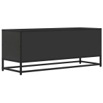 vidaXL Dulap TV, negru, 100x34,5x40 cm, lemn prelucrat și metal