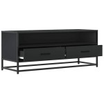 vidaXL Dulap TV, negru, 100x34,5x40 cm, lemn prelucrat și metal