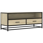 vidaXL Dulap TV stejar sonoma, 100x34,5x40 cm, lemn prelucrat și metal