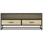 vidaXL Dulap TV stejar sonoma, 100x34,5x40 cm, lemn prelucrat și metal