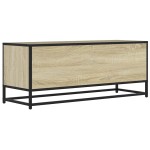 vidaXL Dulap TV stejar sonoma, 100x34,5x40 cm, lemn prelucrat și metal