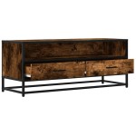 vidaXL Dulap TV stejar fumuriu, 100x34,5x40 cm lemn prelucrat și metal