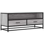 vidaXL Dulap TV, gri sonoma, 100x34,5x40 cm, lemn prelucrat și metal