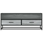 vidaXL Dulap TV, gri sonoma, 100x34,5x40 cm, lemn prelucrat și metal