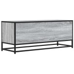 vidaXL Dulap TV, gri sonoma, 100x34,5x40 cm, lemn prelucrat și metal