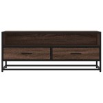 vidaXL Dulap TV, stejar maro, 100x34,5x40 cm, lemn prelucrat și metal