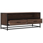 vidaXL Dulap TV, stejar maro, 100x34,5x40 cm, lemn prelucrat și metal