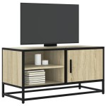 vidaXL Dulap TV, stejar sonoma, 80x34,5x40 cm, lemn prelucrat și metal