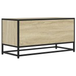 vidaXL Dulap TV, stejar sonoma, 80x34,5x40 cm, lemn prelucrat și metal