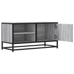 vidaXL Dulap TV, gri sonoma, 80x34,5x40 cm, lemn prelucrat și metal