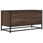 vidaXL Dulap TV, stejar maro, 80x34,5x40 cm, lemn prelucrat și metal vidaXL Dulap TV, stejar maro, 80x34,5x40 cm, lemn prelucrat și metal