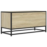vidaXL Dulap TV, stejar sonoma, 80x34,5x40 cm, lemn prelucrat și metal