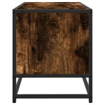 vidaXL Dulap TV stejar fumuriu, 80x34,5x40 cm, lemn prelucrat și metal
