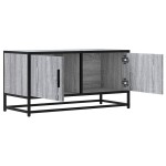 vidaXL Dulap TV, gri sonoma, 80x34,5x40 cm, lemn prelucrat și metal